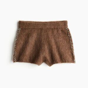 RHINESTONE-EMBELLISHED MINI SHORTS